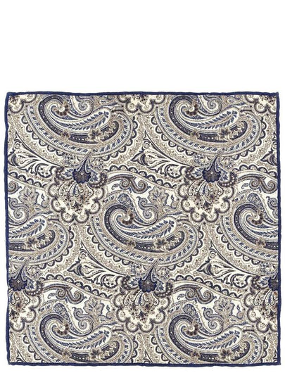 Paisley Print Reversible Silk Pocket Square MR8720091CEY66 - BRUNELLO CUCINELLI - BALAAN 2