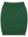 Women's ORB Logo Knit Bea Mini H Line Skirt Green - VIVIENNE WESTWOOD - BALAAN 11