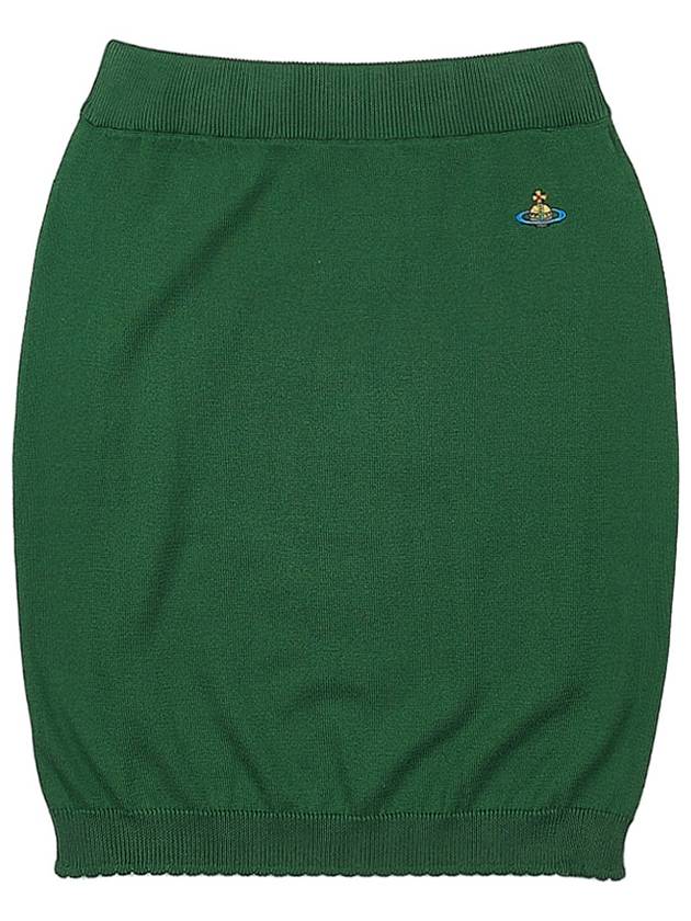 Women's ORB Logo Knit Bea Mini H Line Skirt Green - VIVIENNE WESTWOOD - BALAAN 11