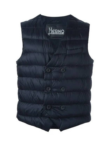 13th Anniversary Logo Quilted Padded Vest PI0334U 12051 9200 - HERNO - BALAAN 1