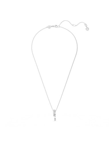 Dextera Rhodium Necklace White - SWAROVSKI - BALAAN 1