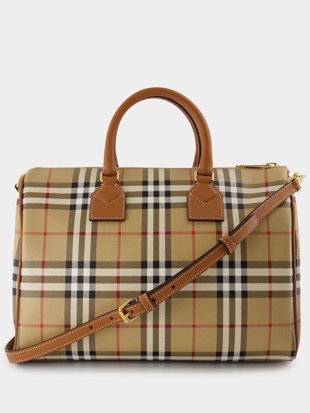 Check Pattern Bowling Bag Beige - BURBERRY - BALAAN 4