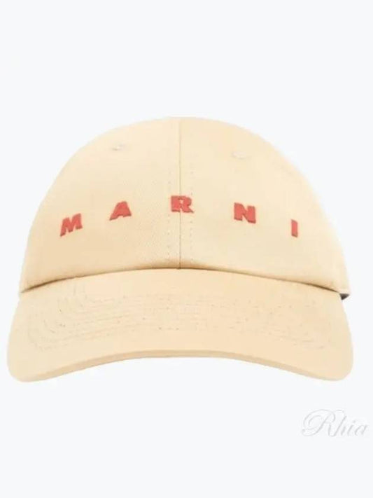 Embroidered Logo Ball Cap Beige - MARNI - BALAAN 2