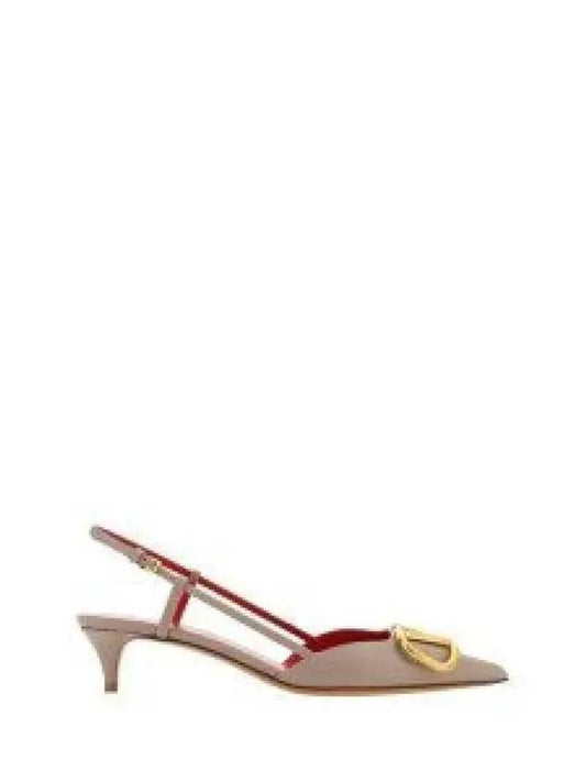 V Logo Slingback Heels Pink - VALENTINO - BALAAN 2