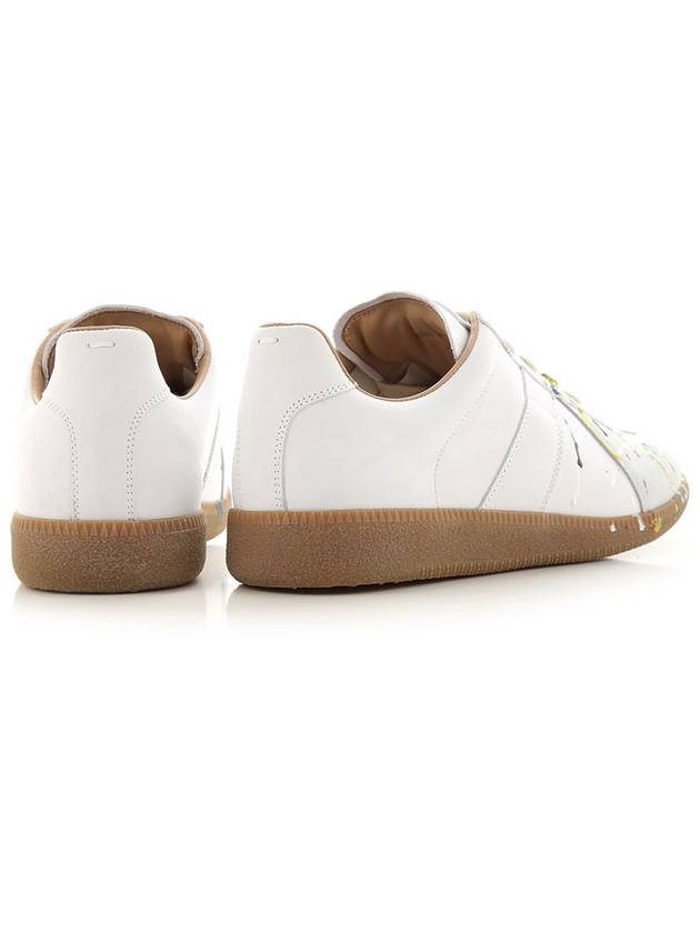 Men's Replica German Army Paint Low Top Sneakers White - MAISON MARGIELA - BALAAN 6