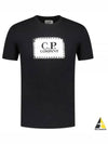 30/1 Jersey Label Style Logo Short Sleeve T-Shirt Black - CP COMPANY - BALAAN 2