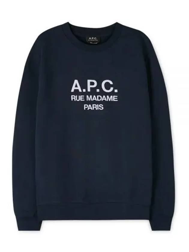 Rufus Embroidery Logo Sweatshirt Navy - A.P.C. - BALAAN 2