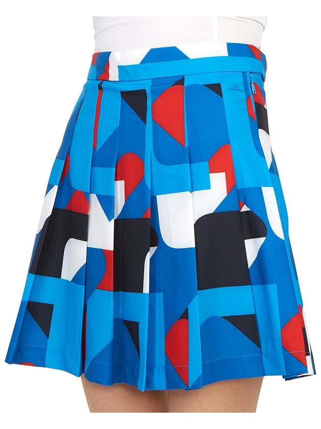 Golf Adina Print Skirt Brilliant Blue Big Bridge - J.LINDEBERG - BALAAN 9