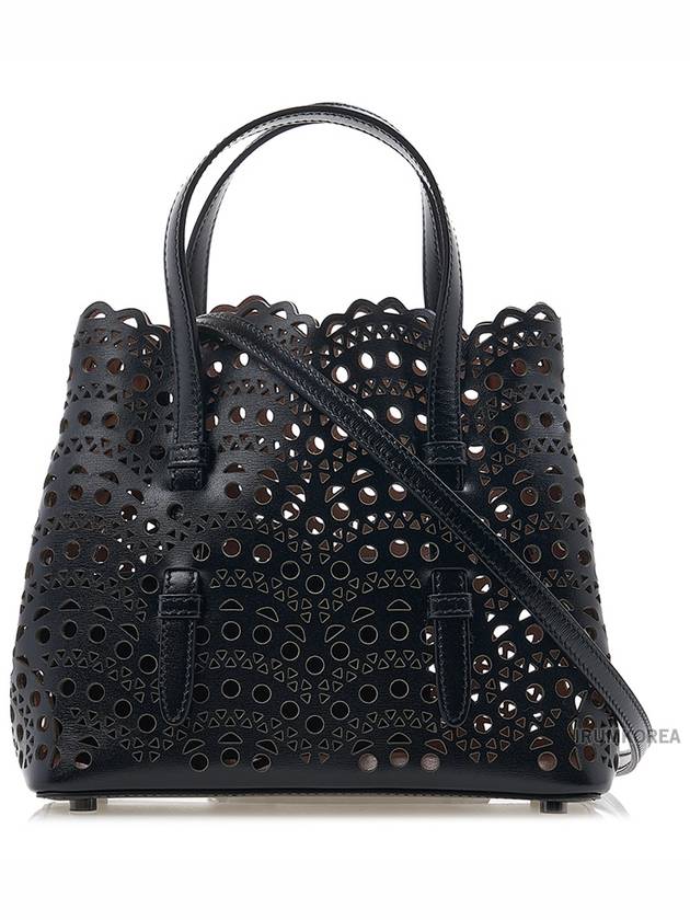 Mina 20 Vienne Wave Lux Calfskin Tote Bag Black - ALAIA - BALAAN 5