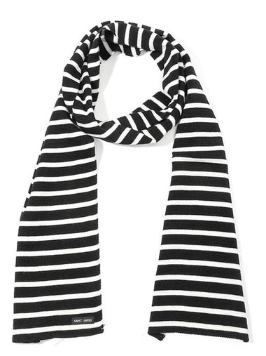 KH Duguay Stripe Muffler White Black - SAINT JAMES - BALAAN 1