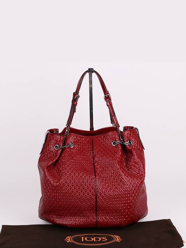 Patent red bucket type large shoulder bag - TOD'S - BALAAN 10