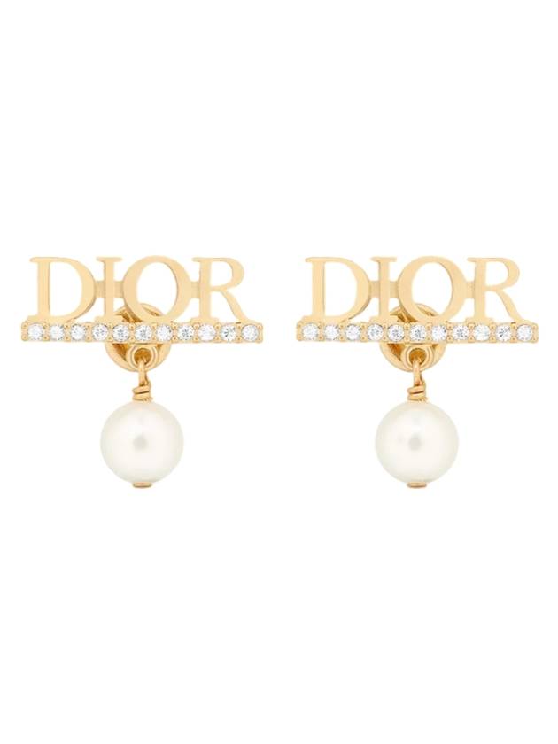 Revolution Resin Pearl Earrings Gold - DIOR - BALAAN 1