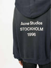 Franziska 1996 Back Logo print hoodie black - ACNE STUDIOS - BALAAN 7