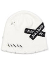 BBD Hand stitched Graffiti Logo Beanie White - BLACKBLOND - BALAAN 2