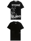 11th Anniversary Signature Logo Short Sleeve T-Shirt Black - STONE ISLAND - BALAAN 6