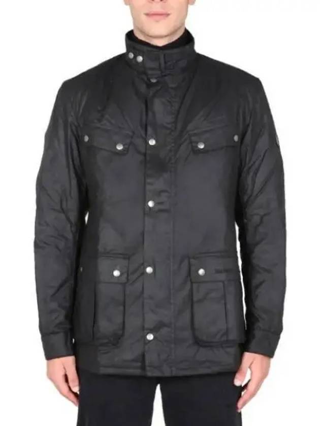 Duke Wax Button Jacket Black - BARBOUR - BALAAN 2