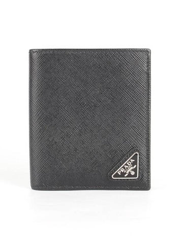 Saffiano Men s Bicycle Wallet Black - PRADA - BALAAN 1