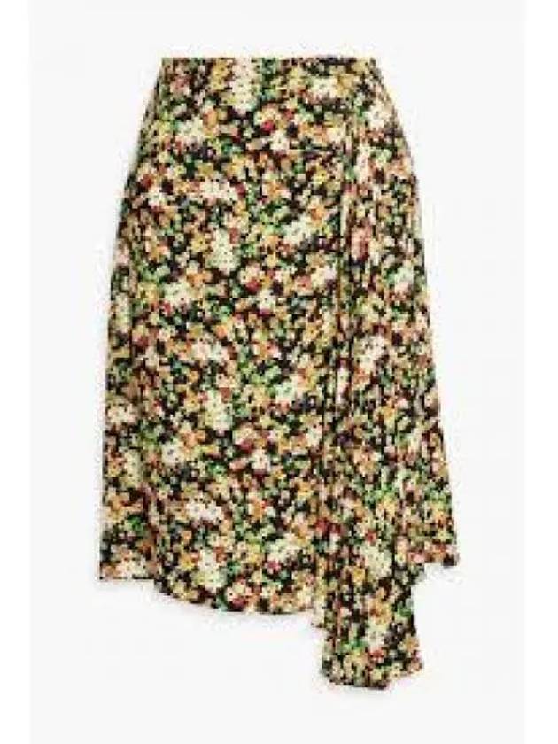 Lovers Prairie Print A-Line Skirt Black - MARNI - BALAAN 2