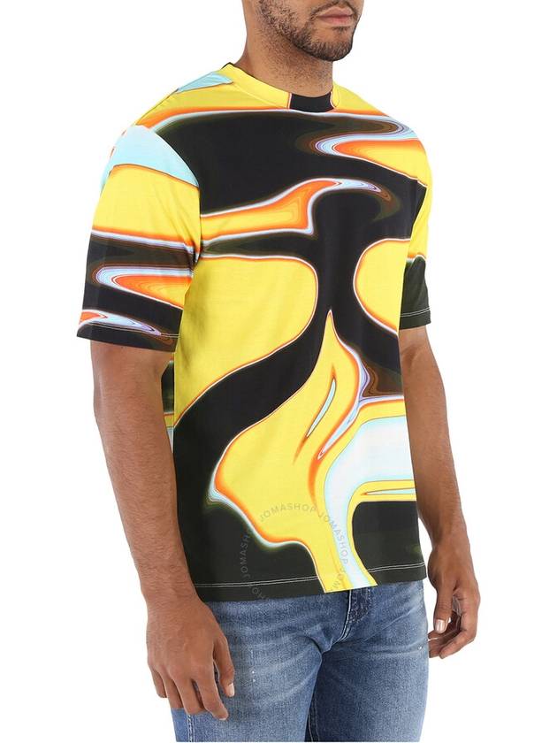 Men's Iconic Graphic Printing Short Sleeve T-Shirt Yellow - AMBUSH - BALAAN 3