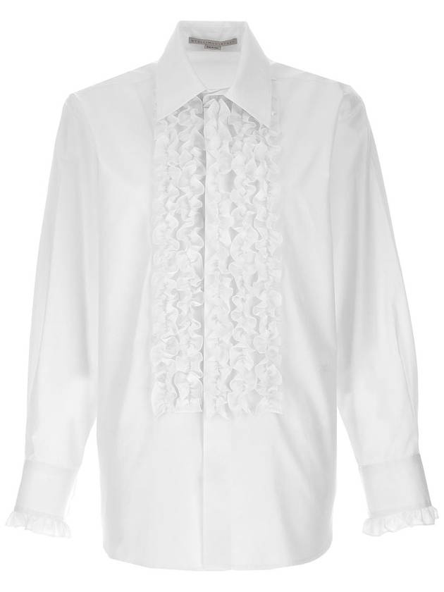 Women's Ruffle Detail Shirts White - STELLA MCCARTNEY - BALAAN 2