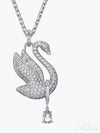 Iconic Swan Crystal Pendant Necklace Silver - SWAROVSKI - BALAAN 2