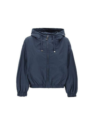 Taffci Hooded Windbreaker Navy - MAX MARA - BALAAN 1