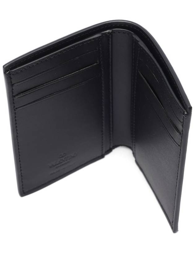 Men's VLTN Neon Logo Half Wallet Black - VALENTINO - BALAAN 7