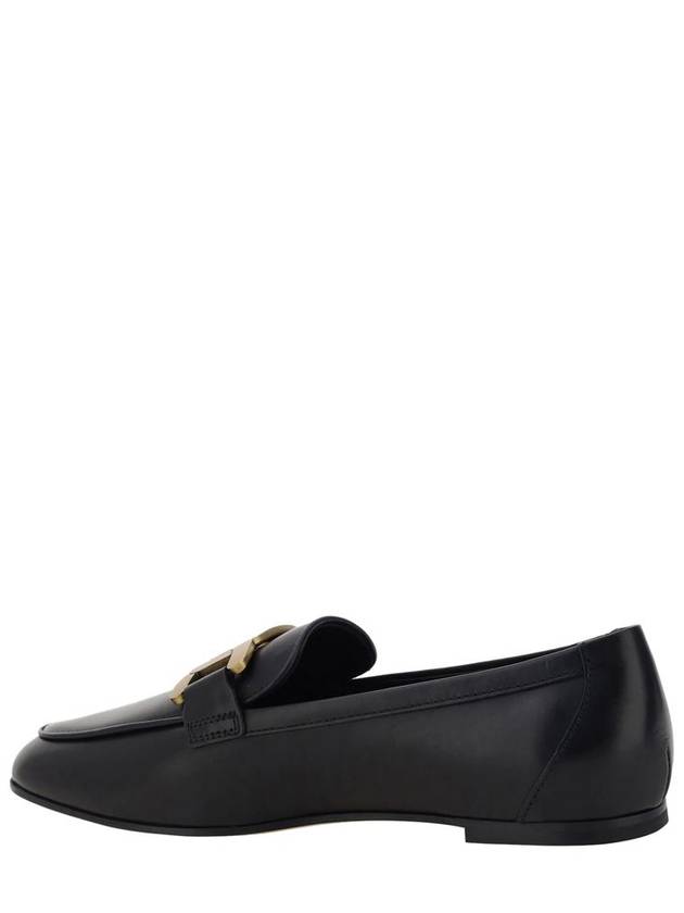 Kate Metal Logo Leather Loafers Black - TOD'S - BALAAN 3