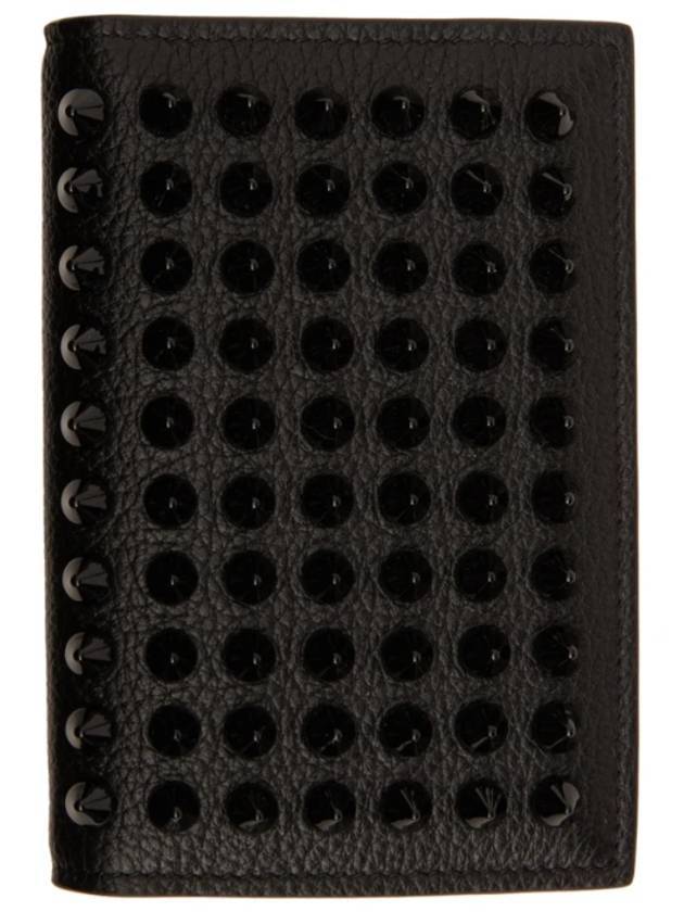 Sifnos Studded Bifold Card Wallet Black - CHRISTIAN LOUBOUTIN - BALAAN 1