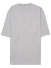 Small Heart Logo Boxy Fit Short Sleeve T-shirt Grey - AMI - BALAAN 3