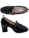 Box Calf 7.5MM Block Tassel Quilted Loafers Pumps Black - THOM BROWNE - BALAAN 2