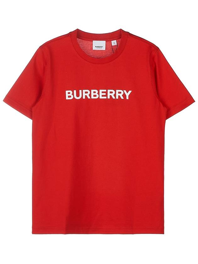 Logo Print Short Sleeve T-Shirt Red - BURBERRY - BALAAN 11