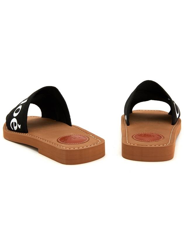 Woody Logo Canvas Strap Flat Mule Black - CHLOE - BALAAN 3