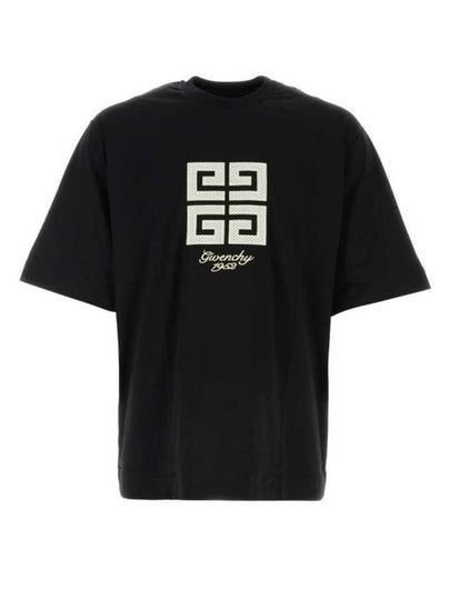 4G Logo Cotton Short Sleeve T-Shirt Black - GIVENCHY - BALAAN 2