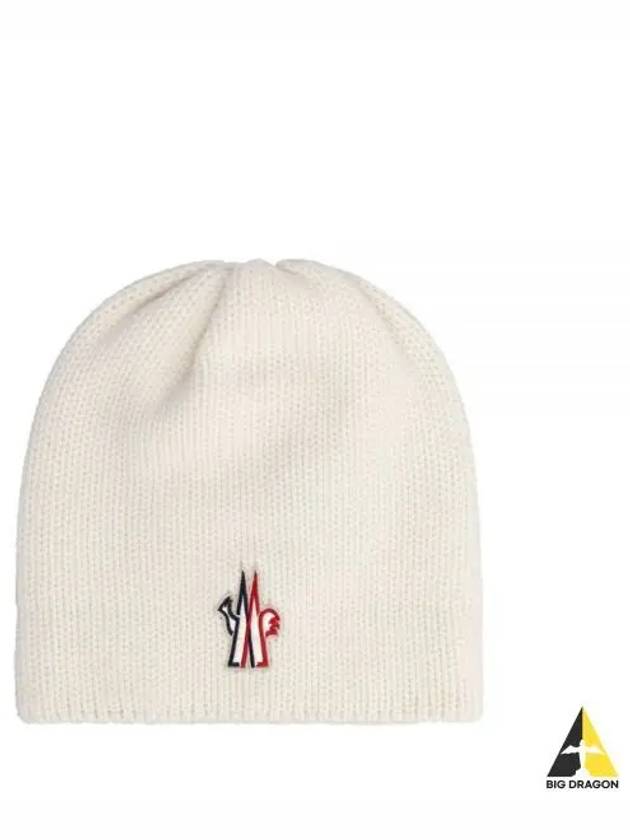 3B00010 M1131 030 Grenoble logo patch wool beanie - MONCLER - BALAAN 1