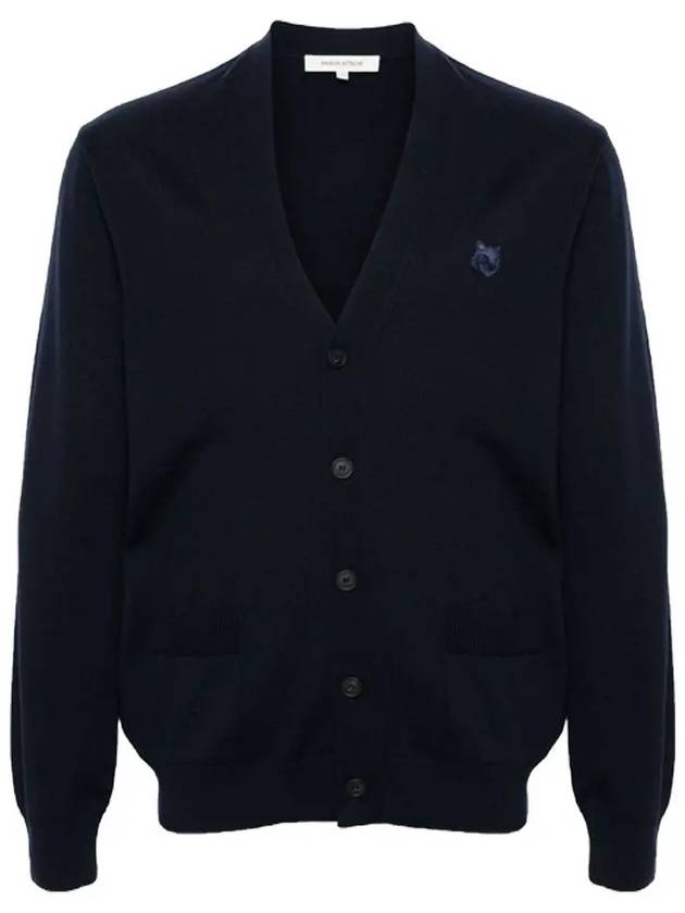 Maison Kitsune Bold Fox Head Patch Men s Wool Cardigan MM00509 P476 - POLO RALPH LAUREN - BALAAN 2