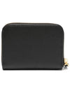 Metal Logo Saffiano Coin Card Wallet Black - PRADA - BALAAN 3