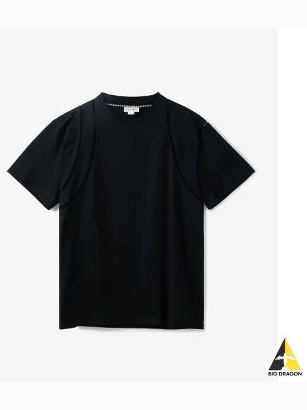 Crewneck Short Sleeve T-Shirt Black - ALEXANDER MCQUEEN - BALAAN 2