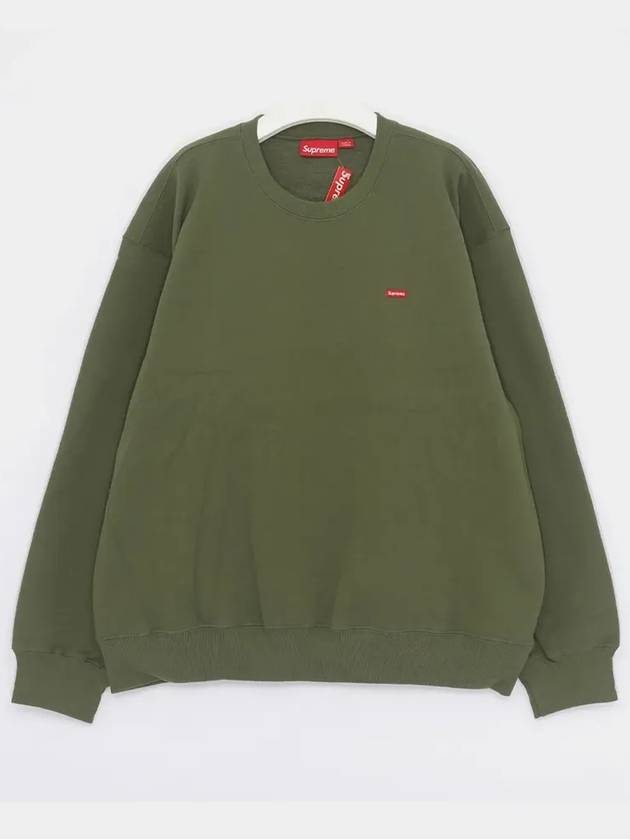 Small Box Logo Sweatshirt Crew Neck Men s FW24SW12 OLIVE - SUPREME - BALAAN 3