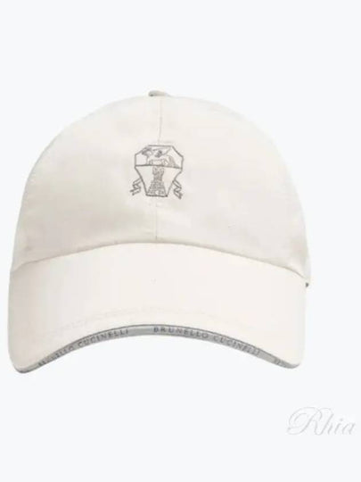 Embroidered Logo Curved Peak Ball Cap White - BRUNELLO CUCINELLI - BALAAN 2