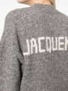 Intarsia Knit Logo Crew Neck Knit Top Grey - JACQUEMUS - BALAAN 7