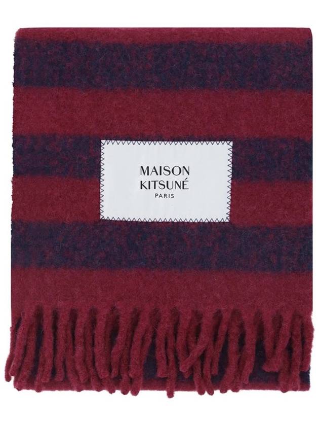 Rugby Stripe Muffler Red - MAISON KITSUNE - BALAAN 2