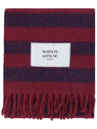 Rugby Stripe Muffler Red - MAISON KITSUNE - BALAAN 2