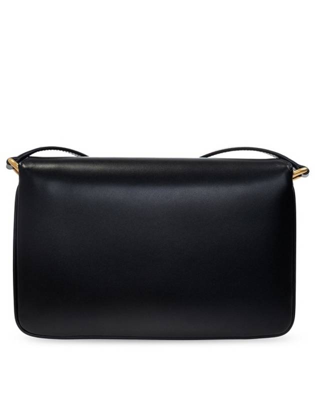 Le Maillon Smooth Leather Satchel Shoulder Bag Black - SAINT LAURENT - BALAAN 4