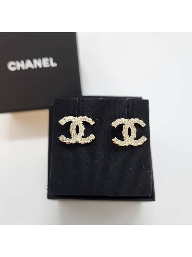 CC Logo Crystal Earrings Gold - CHANEL - BALAAN 2