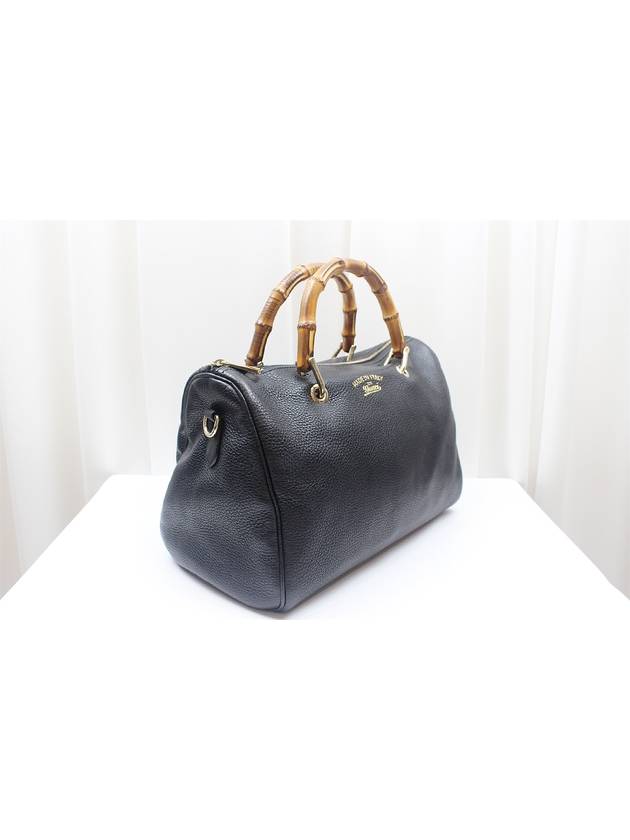 Bamboo Black Leather 2WAY Boston Bag 353124 - GUCCI - BALAAN 3