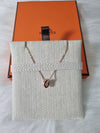 Mini Pop H Pendant Rose Gold Rose Dragee - HERMES - BALAAN 4