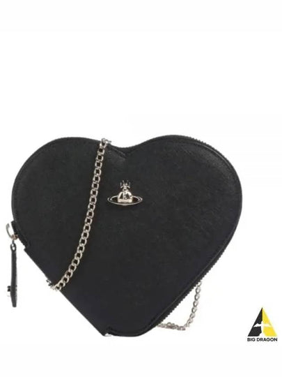 ORB Logo Heart Cross Bag Black - VIVIENNE WESTWOOD - BALAAN 2