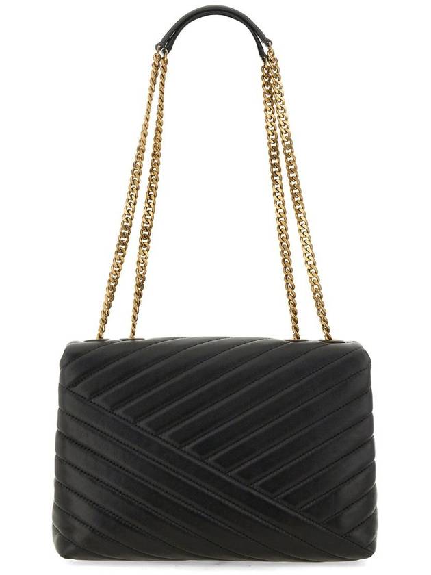 Kira Chevron Convertible Shoulder Bag Black - TORY BURCH - BALAAN 5