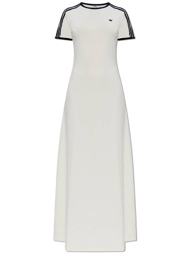 ADIDAS Originals Long Dress With Logo-shaped Appliqué, Women's, White - ADIDAS ORIGINALS - BALAAN 1